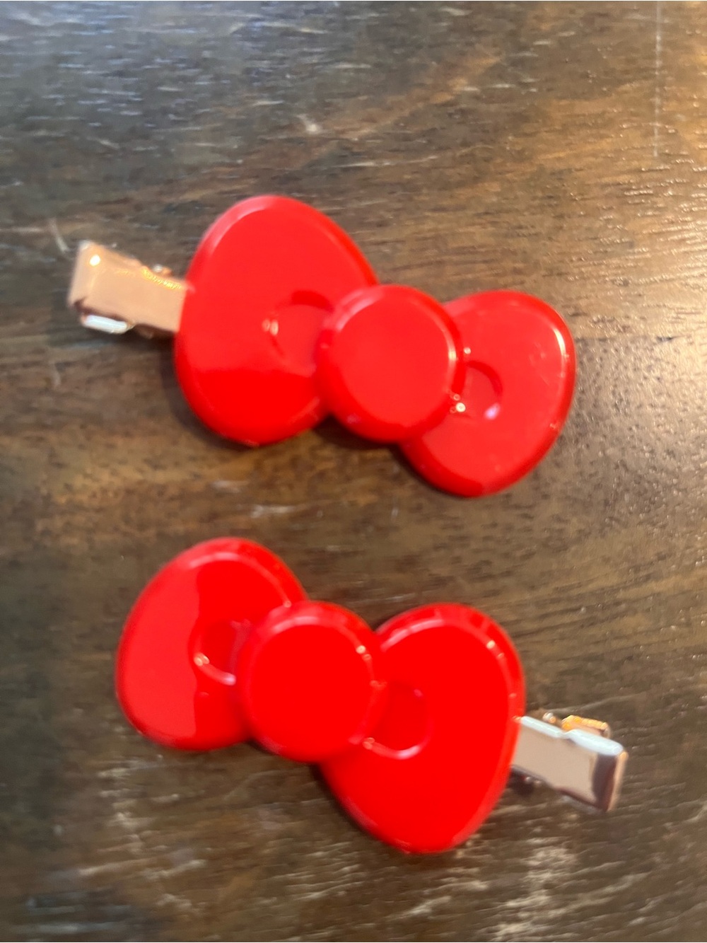 Hello Kitty Red Bow Hair Clips
